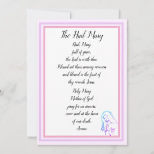 The Hail Mary Prayer Card