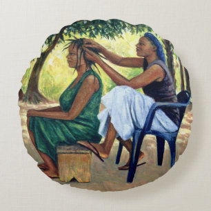 The Hairdresser 2001 Round Pillow