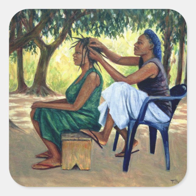 The Hairdresser 2001 Square Sticker (Front)