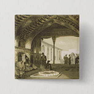 The Hall of Mirrors in the Palace of the Sardar of 2 Inch Square Button