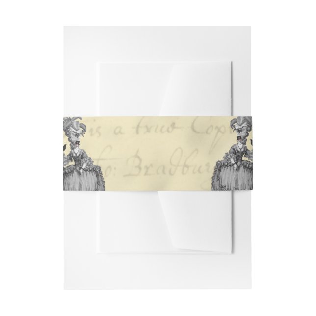 The Halloween Ball option b Invitation Belly Band (Front Example)