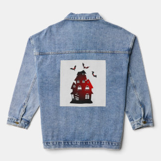 the halloween design denim jacket