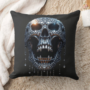 The Halloween "Spooky Bling" Throw Pillow