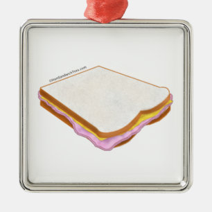 The Ham Sandwich Metal Ornament