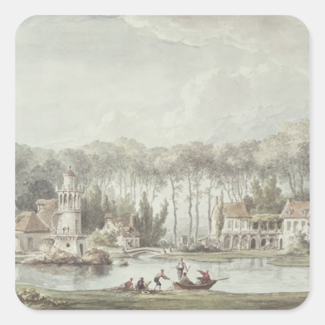 The Hameau, Petit Trianon, 1786 Square Sticker (Front)