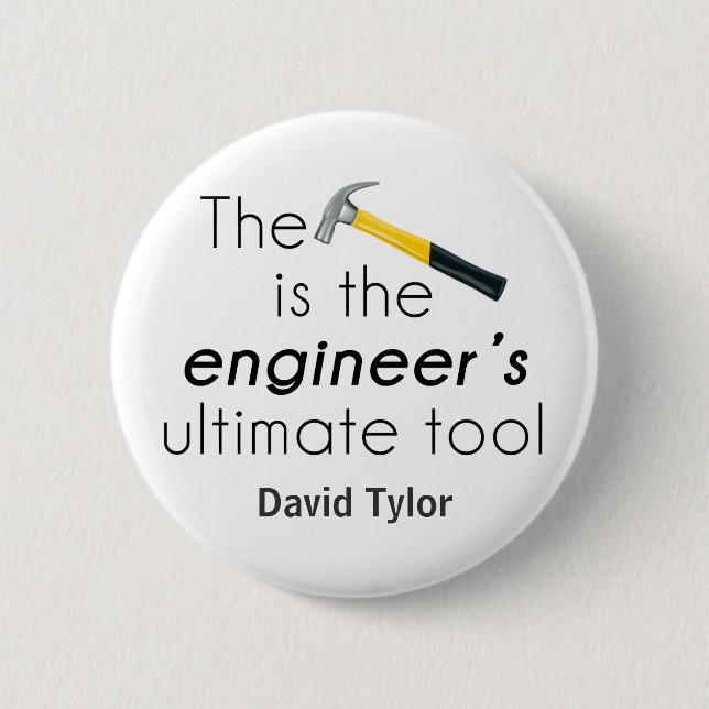 The Hammer 2 Inch Round Button (Front)