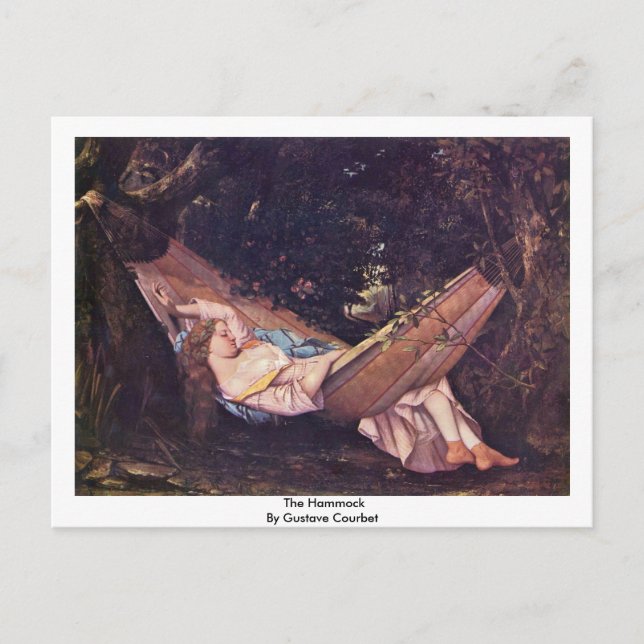 The Hammock By Gustave Courbet Postcard (Front)