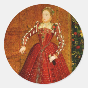 The Hampden Portrait of Elizabeth I of England Classic Round Sticker