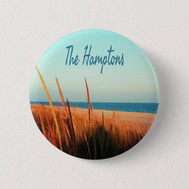 The Hamptons Beach Long Island NewYork 2 Inch Round Button (Front)