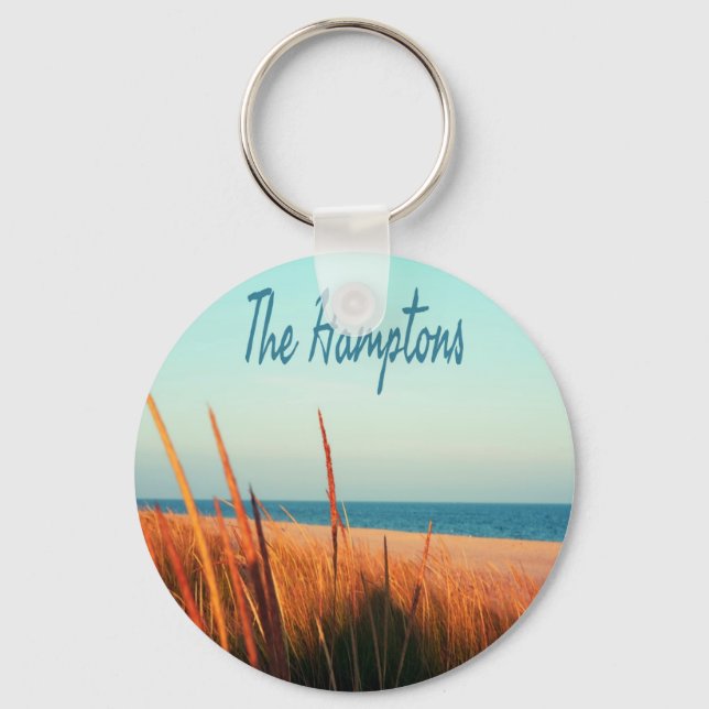 The Hamptons Beach Long Island NewYork Keychain (Front)