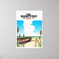 The Hamptons Long island NYC, travel poster.