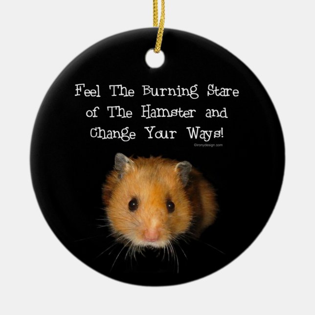 The Hamster Ceramic Ornament (Front)