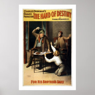 The Hand of Destiny Vintage Theatre Poster