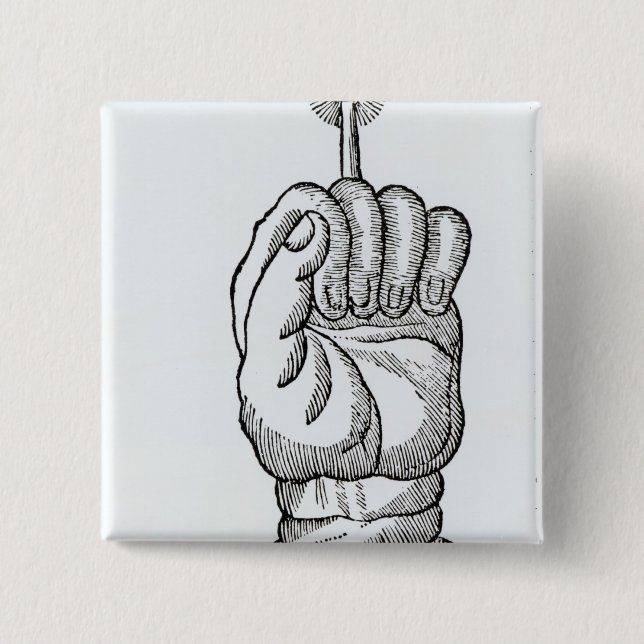 The Hand of Glory 2 Inch Square Button (Front)