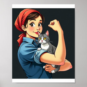 The handsome cat owner poster