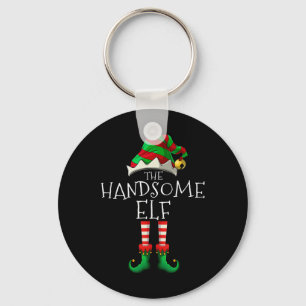 The Handsome Elf Christmas Family Matching Xmas Gr Keychain