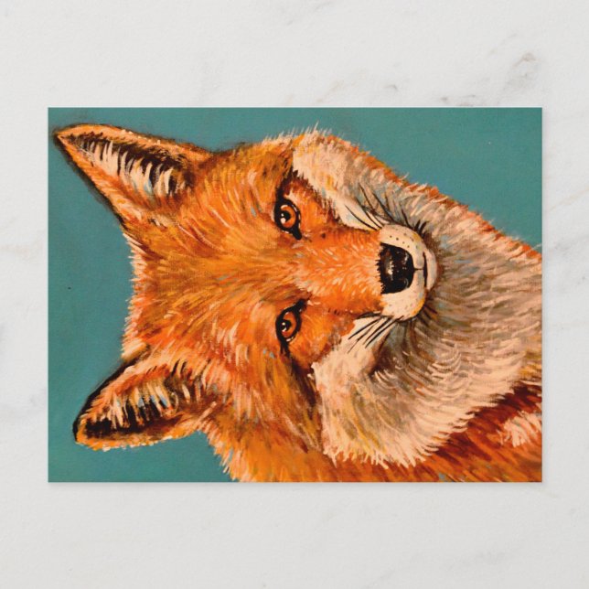 The handsome fox. postcard (Front)