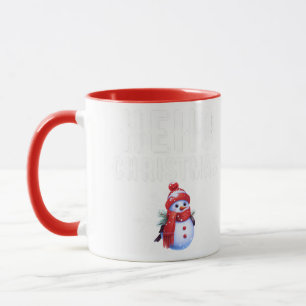The handsome snowman welcomes Christmas with you  Mug