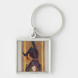 The Hanged Man, tarot card, French Keychain