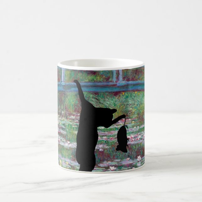 The Hanging Black Cat and Mouse Coffee Mug (Center)