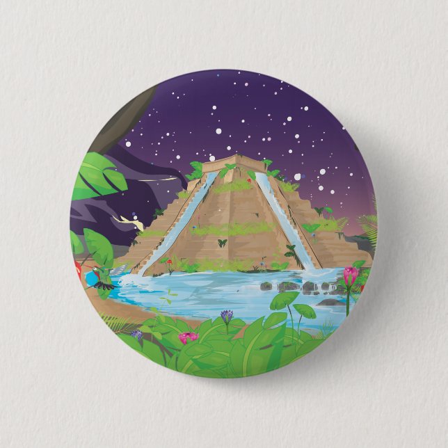 The Hanging Gardens of Babylon 2 Inch Round Button (Front)