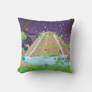 The Hanging Gardens of Babylon Throw Pillow