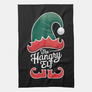 The Hangry Elf Family Matching Group Christmas Kitchen Towel