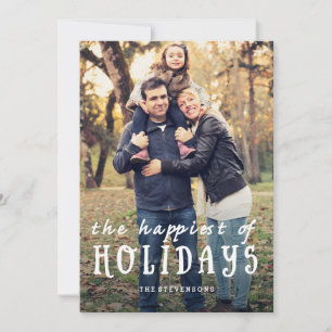 The Happiest   Modern Polka Dot Holiday Card