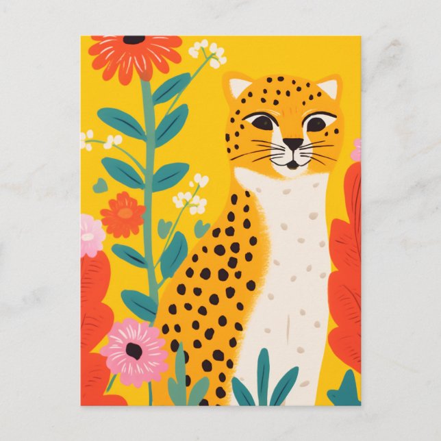 The Happy Cheetah Postcard (Front)
