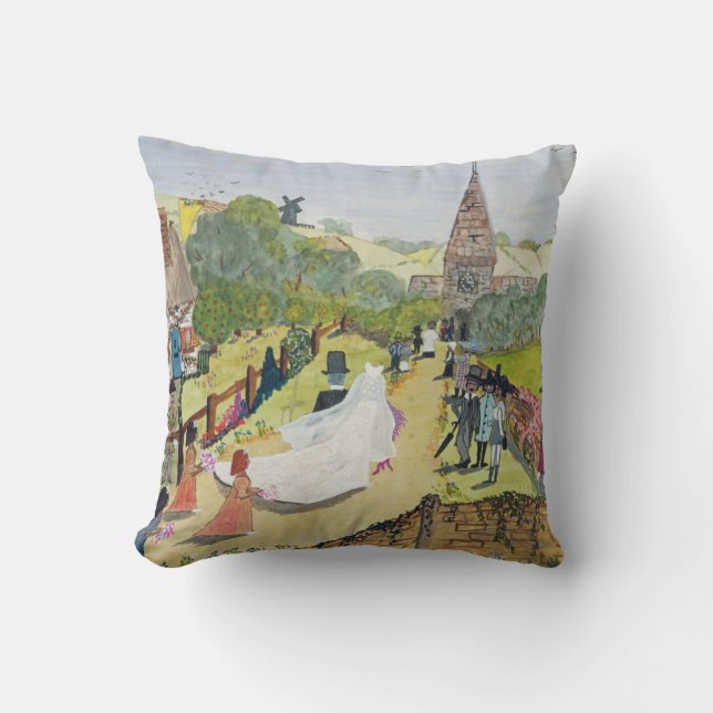 The Happy Couple Throw Pillow (Front)