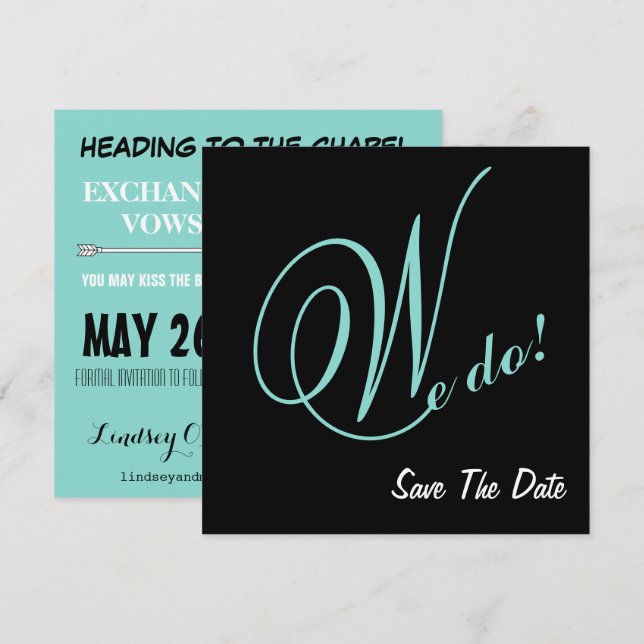 The Happy Couple We Do Save the Date Announcements (Front/Back)