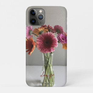 The Happy Gerbera Colorful Flower +Custom Name iPhone 11 Pro Case