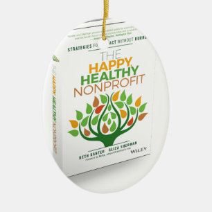 The Happy, Healthy Nonprofit 3D Cover Ceramic Ornament