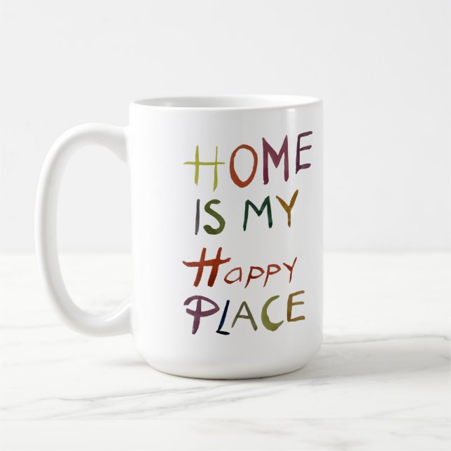 The Happy Introvert “Home Is My Happy Place” Coffee Mug (Left)