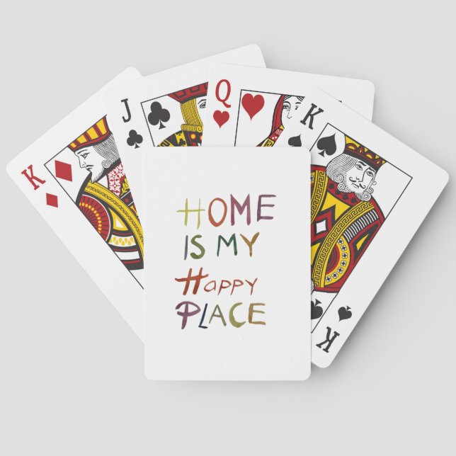 The Happy Introvert “Home Is My Happy Place” Playing Cards (Back)