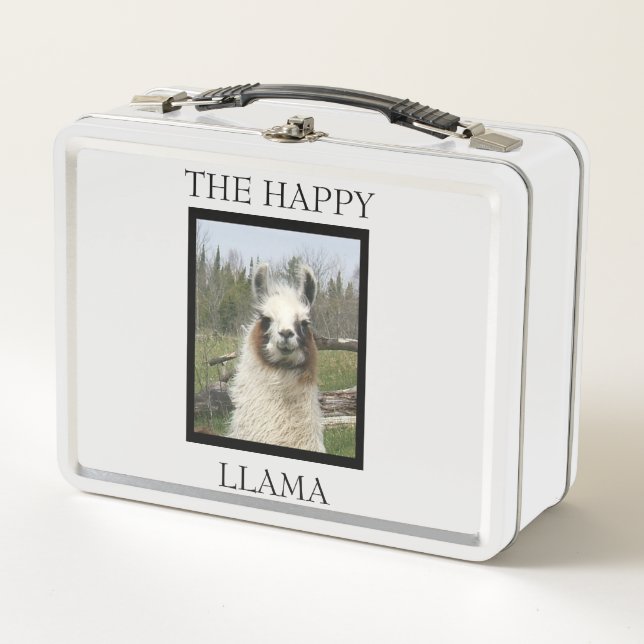 THE HAPPY LLAMA METAL LUNCH BOX (Front)