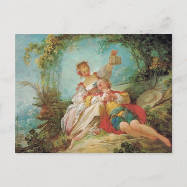 The Happy Lovers by Jean Honore Fragonard Postcard (Front)