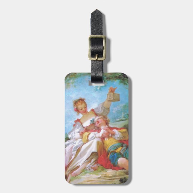 The Happy Lovers Personalized Luggage Tag (Front Vertical)