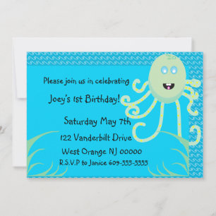 The Happy Octopus Birthday Invitation