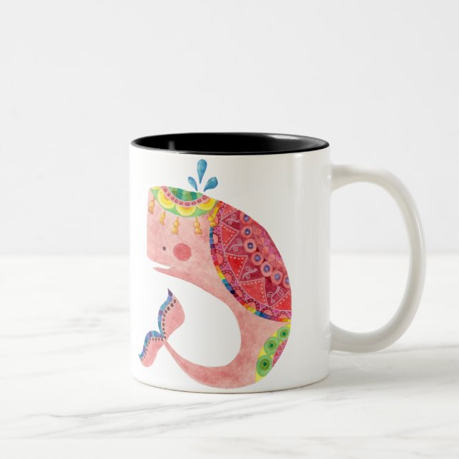 The Happy Whale Two-Tone Coffee Mug (Right)