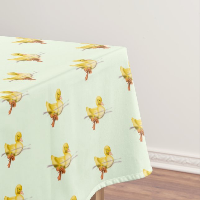 The Happy Yellow Duck Tablecloth (In Situ)