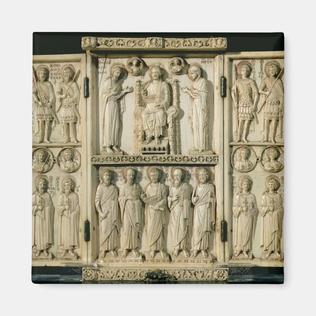 The Harbaville Triptych depicting Christ Enthroned Magnet (Front)