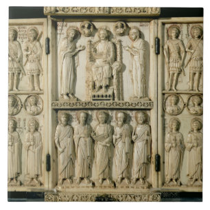 The Harbaville Triptych depicting Christ Enthroned Tile