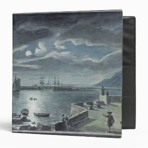 The Harbour and the Cobb, Lyme Regis by Moonlight Binder