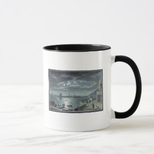 The Harbour and the Cobb, Lyme Regis by Moonlight Mug