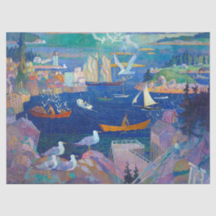 The Harbour at Herring Gut by Newell Convers Wyeth Tissue Paper