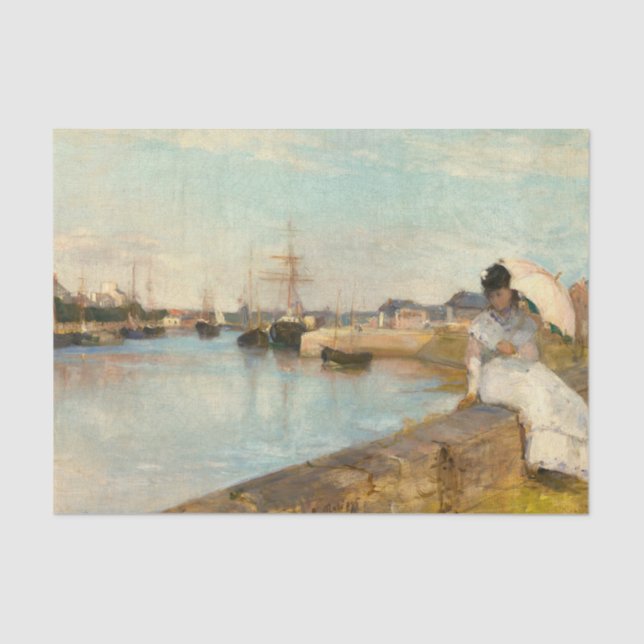 The Harbour at Lorient by Berthe Morisot Tissue Paper (Front)