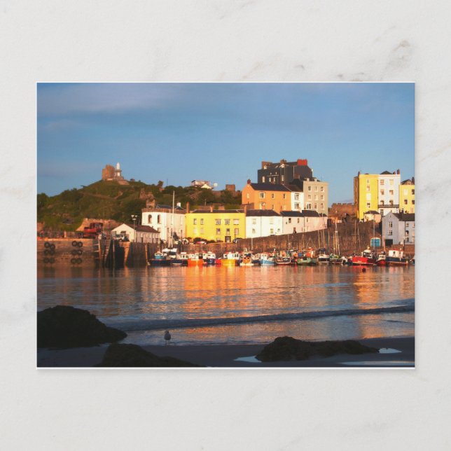 The Harbour At Tenby, South Wales Postcard (Front)