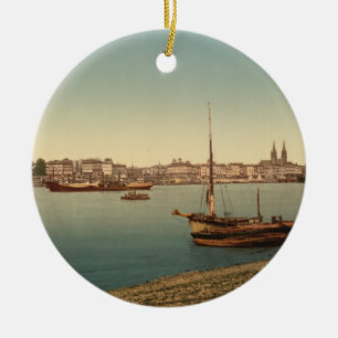 The Harbour, Bordeaux, France Ceramic Ornament