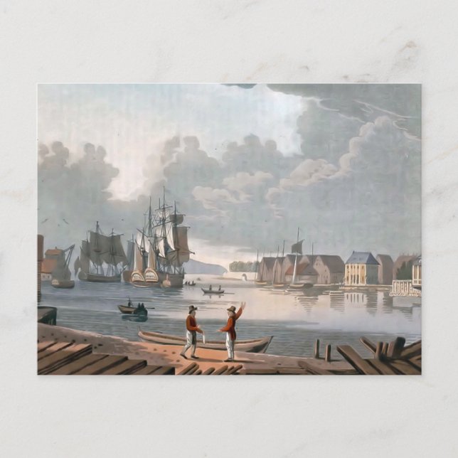 The harbour, Christiania Postcard (Front)